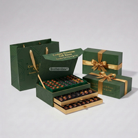 Caja de Regalo Premium para Baklava con Estampado Dorado a Mano, Caja de Regalo Personalizada para Baklava con Logotipo Personalizado