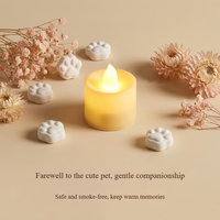 Bougie électronique commémorative en plastique pour animaux de compagnie, design moderne, pour funérailles de chiens et chats, lumière d'offrande pour autel, pour la commémoration de la perte d'un animal.