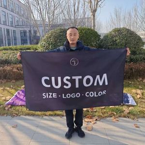Banderas de Poliéster Impresas Digitalmente Personalizadas de 3x5 para Bodas y Fiestas, Pancartas Gigantes de Poliéster con Logotipo Personalizado - Product Image 1