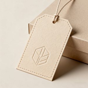 Etiquetas ecológicas reciclables de papel especial para ropa, etiquetas colgantes de Perfume de joyería troqueladas personalizadas de lujo con logotipo - Product Image 1