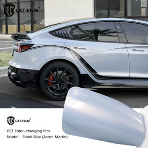 Rouleau de film autocollant de Protection du corps changeant en vinyle pour animaux de compagnie de couleur bleu requin - Product Image 1