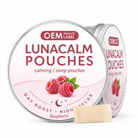 WELLBODY Bolsitas Orales Calmantes Personalizadas para Dormir, Sabor Frambuesa, Acción Rápida para Aliviar el Estrés, Relajación Nocturna, Etiqueta Privada, Empaque OEM