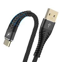 Kabel Data USB 3.0 Bentuk Ikan dengan Konduktor Tembaga Murni, Pengisian Cepat 2.4A, dan Transfer Data untuk Komputer dan Ponsel