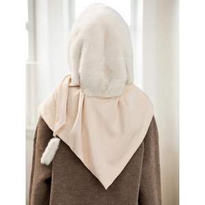 Elegante Bufanda con Capucha de Piel Sintética de Visón para Mujer, Suave y Transpirable, Calentador de Cuello de una Sola Pieza para Actividades al Aire Libre, Ecológico - Product Image 4