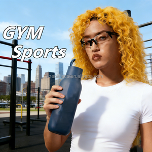 Customized New Design Cup Handle 304 Stainless Steel No Thermal Insulation Portable High-end Solid Color Outdoor Sports Kettle - Product Image 3