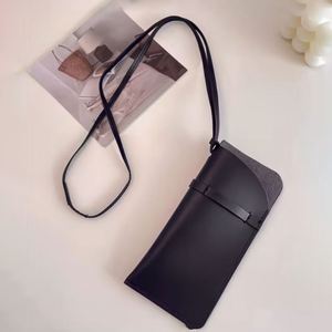 Portable <b>Glasses</b> Pouch with Strap PU Leather Sunglass Bag Travel Eyeglasses <b>Case</b> Holder - Product Image 1