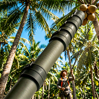 Perches télescopiques en fibre de carbone de qualité supérieure, fabriquées en Chine, longueurs 15m, 18m, 20m, 23m, 25m / Perches pour la cueillette des fruits