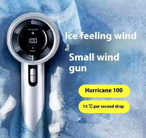 พัดลมพกพาแบบมือถือ ราคาโรงงาน ปรับความเร็วลมได้ 100 ระดับ พร้อมแบตเตอรี่ 3000mAh  แบบมีตะขอ - Product Image 2