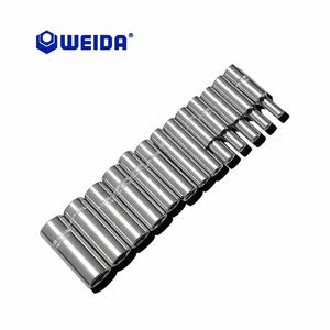 Elektrischer Auto-Reparatur-Sechskant-Steckschlüssel mit Chrom-Finish, 1/2 Zoll Antrieb, Industriequalität, Langer Steckschlüssel - Product Image 1