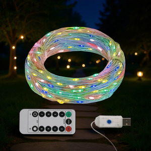 Multicolor Copper Led <b>String</b> <b>Light</b> 5V Dc With Remote Control For Outdoor Indoor Use - Product Image 2