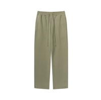 Pantalones Deportivos 345G Talla Americana, Forro Polar, Servicio Personalizado OEM, Logotipo Bordado, Pantalones para Hombre, Color Sólido, Corte Ajustado, Estilo Urbano