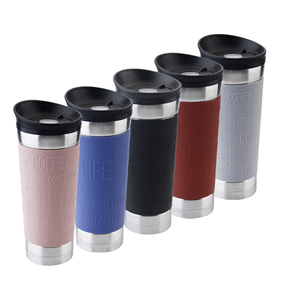Taza de café al vacío de acero inoxidable, taza de viaje de oficina con <span class=keywords><strong>manga</strong></span> de goma, 400ml - Product Image 3