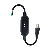 Cable American Power de 3 Pines NEMA 5-15P con Interruptor Estriado Estañado a Protección Contra Fugas GFCI, Corriente Nominal de 15A para Electrónica de Consumo