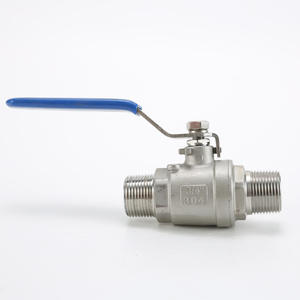 Vanne à bille à double filetage externe en acier inoxydable 304, deux pièces, passage intégral, qualité alimentaire, sécurité, double extrémité - Product Image 4