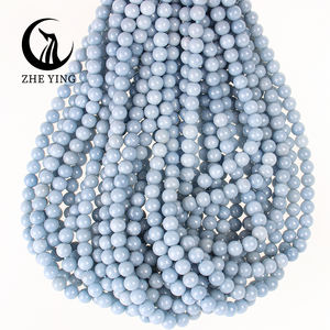 Zhe Ying 6mm 8mm 10mm perles <span class=keywords><strong>de</strong></span> pierre d'angélite cristal <span class=keywords><strong>de</strong></span> guérison perles d'angélite <span class=keywords><strong>de</strong></span> pierres précieuses en vrac - Product Image 3