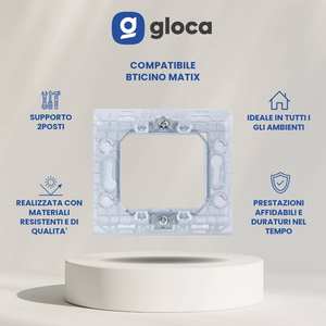 ชุดขาตั้งทีวีโกลก้า 3 ชิ้น แบบติดผนัง 2 ที่นั่ง ใช้ได้กับซีรีส์มาติกซ์ดีไซน์ทันสมัยเรียบง่าย พลาสติกทนทาน - Product Image 1