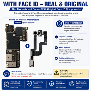 เมนบอร์ดแท้พร้อมชิ้นส่วน Face ID TrueDepth สำหรับเปลี่ยนซ่อมโทรศัพท์มือถือ <span class=keywords><strong>iPhone</strong></span> <span class=keywords><strong>14</strong></span> Pro Max - Product Image 2