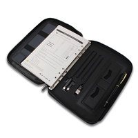 Carnet en cuir A5 avec fermeture éclair, batterie externe sans fil, porte-documents, classeur en cuir pour hommes, batterie externe spirale / pour le bureau