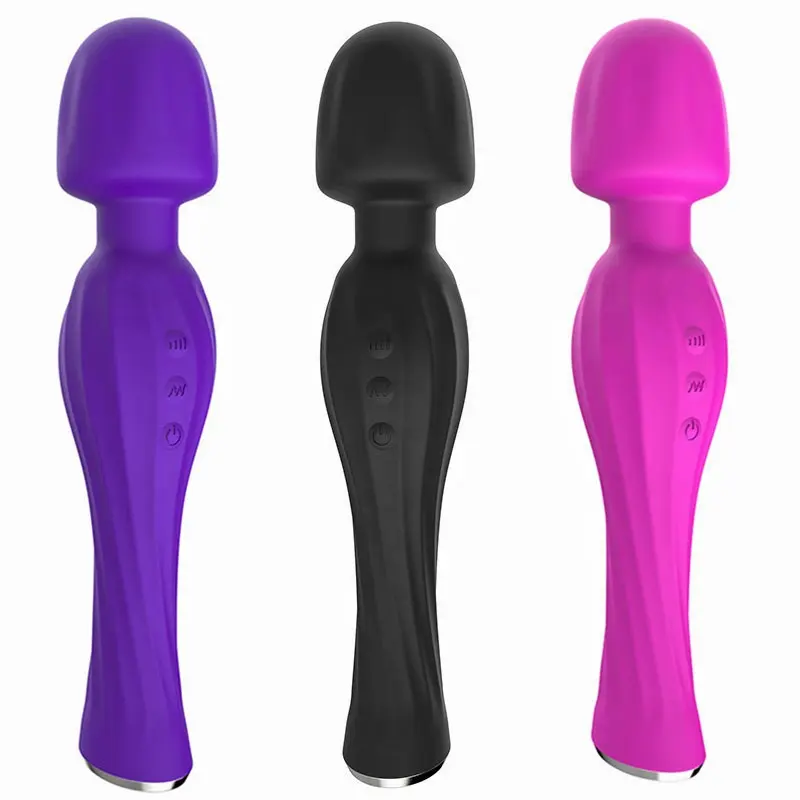 Produk dewasa terlaris getar pemijat tongkat AV stimulasi klitoris kuat isi ulang USB untuk wanita