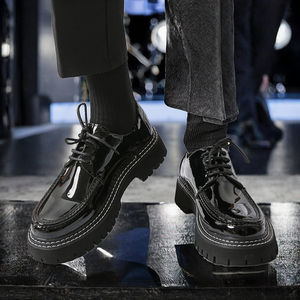 Mocasines Casuales de Cuero para Hombre, Cierre con Botón en la Puntera, Ligeros, para Oficina, Carrera, Negocios, Color Negro, Juveniles, Venta al Por Mayor - Product Image 2