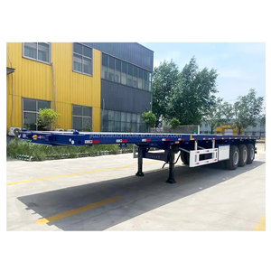 Meilleur Prix Vercoe 60-120 tonnes 2 3 4 essieux semi-remorque à plat pour camion-conteneur 48 pieds 40 pieds 20 pieds remorque à plat pour la vente - Product Image 5