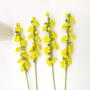 Venta caliente Crochet pera flor Crochet melocotón flor hecha a mano Flor <span class=keywords><strong>de</strong></span> <span class=keywords><strong>punto</strong></span> Crochet invierno jazmín ramo flor - Product Image 6