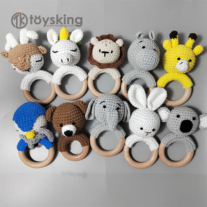 TK Wholesale Unicorn - Hochets sensoriels doux et mignons en crochet faits à la main pour bébés, cadeau de <span class=keywords><strong>naissance</strong></span>, jouets de dentition pour nourrissons - Product Image 4