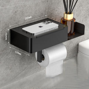 YOTO ที่แขวนกระดาษชำระมีกาวติดผนัง, ที่แขวนกระดาษชำระติดผนังทำจากสเตนเลสที่แขวนกระดาษชำระพร้อมชั้นเก็บของ - Product Image 4