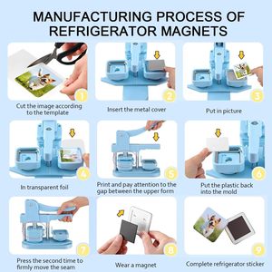 50*50 mét vuông tủ lạnh nam châm máy làm nam châm nhựa máy ép với 100 miếng vật liệu - Product Image 6