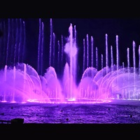 Impresionante Decoración de Jardín para Exteriores, Fuente de Agua Musical de Acero Inoxidable con Luces LED de Colores y Espectáculo de Sonidos para Patio y Paisaje