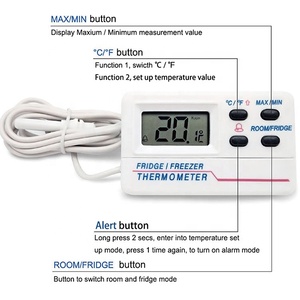 Alarme de température numérique congélateur réfrigérateur réfrigérateur thermomètres avec sonde - Product Image 5