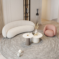 Sofá de Dos Plazas de Terciopelo para Sala de Estar de Apartamento o Villa Moderna, con Fundas de Lana de Cordero, Funciones de Sofá Cama y Reclinable