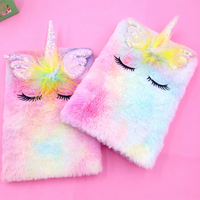 Carnet Licorne Coloré en Peluche pour Filles, Journal Créatif Fait Main, Tendance Personnalisée, Cadeau d'Anniversaire, de Noël ou de Fêtes