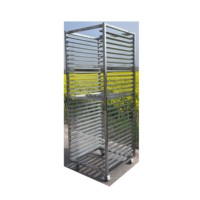 Chariot de boulangerie multi-niveaux en acier inoxydable SUS 304 316 avec grille métallique pour refroidissement du pain