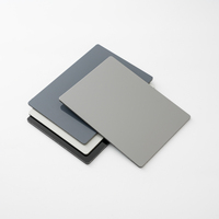 Panneau composite en aluminium gris foncé brillant avec revêtement FEVE 1220x2440mm pour panneaux de façade architecturale