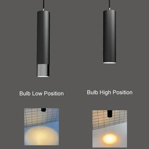 NewThingLine Suspension tubulaire longue et petite, réglable en hauteur, design minimaliste nordique GU10 pour îlot <span class=keywords><strong>de</strong></span> <span class=keywords><strong>cuisine</strong></span>, chambre, bar, table - Product Image 2