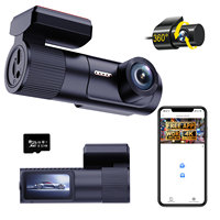 Caméra embarquée double objectif 4K WIFI avec écran IPS, angle de 170°, contrôle par application, GPS en option, mini enregistreur vidéo caché, boîte noire