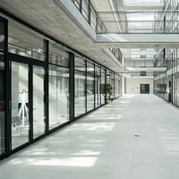 Cloisons en verre à cadre en aluminium moderne, épaisseur 8 mm, tailles personnalisées, installation facile pour chambre, salle à manger, bureaux à domicile, magasins