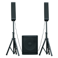 Sistema de Altavoces PA Profesional para Karaoke con Subwoofer de 15 Pulgadas y 2000 W, 8 Altavoces de Madera, 2.1 Canales, para Uso en Exteriores