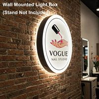 Boîte à lumière LED double face personnalisée en aluminium, étanche, avec logo lumineux pour décoration murale