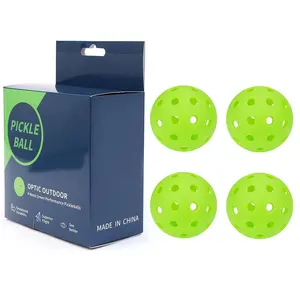 Pickleball Durable USAPA Approved 40 Hole Outdoor Pickle Ball Seamless Professional Pickleball Balls PE Glow Pickleball 40 Holes