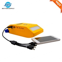 Cargador Solar Portátil para Teléfono Móvil, Iluminación de 4 Habitaciones, Lámpara LED de Noche, Radio FM, Kits de Iluminación Solar
