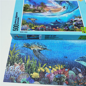 Trò Chơi Xếp Hình 500 Mảnh Bằng Bìa Cứng Màu Xanh Dương Bán Chạy Từ Nhà Máy Trò Chơi Xếp Hình - Product Image 4