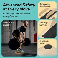 Planche d'équilibre professionnelle en bois antidérapante pour exercices de torsion et renforcement musculaire – Équipement de fitness carré essentiel