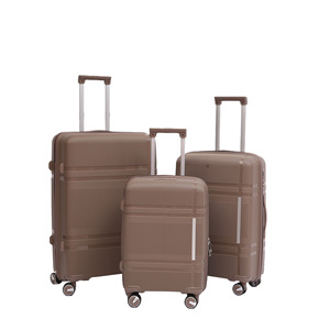 20 pollici 24 pollici, 28 pollici grigio caffè verde scuro Set di bagagli con ruote TSA Lock PP grandi <span class=keywords><strong>valigie</strong></span> con ruote - Product Image 1