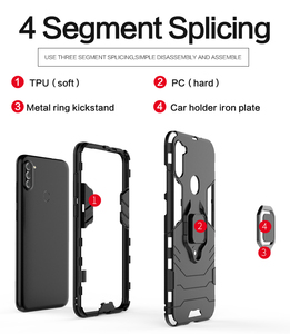 Coque de téléphone avec support anneau, Anti-chute, étui pour Samsung Galaxy A11 A70e <span class=keywords><strong>A41</strong></span> A91 A81 M60s, <span class=keywords><strong>2020</strong></span>, neuf 360 - Product Image 4