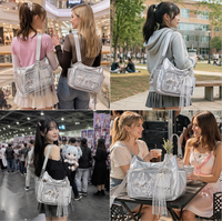 Sac à dos multifonctionnel avec poches zippées pour organiser les articles d'anime et créer une sacoche Ita personnalisée pour les concerts OEM