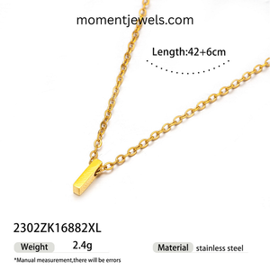 personalized square letter Fine pendant 18k gold plated stainless steel dainty minimalist jewelry gift for women daily wear - Product Image 4