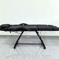 Table de massage professionnelle U-Z04 à jambes séparées, réglable manuellement, portable, pour tatouage et soins du visage
