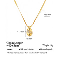 Collier Pendentif Femme en Laiton Plaqué Or 18K avec Zircon Poire, Bijoux Fins, Accessoires de Mariage, Cadeau P253645